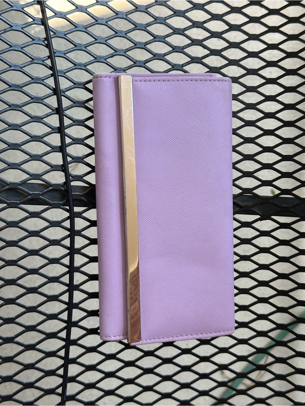 Stylish Lavender Women’s Wallet with Gold Accent